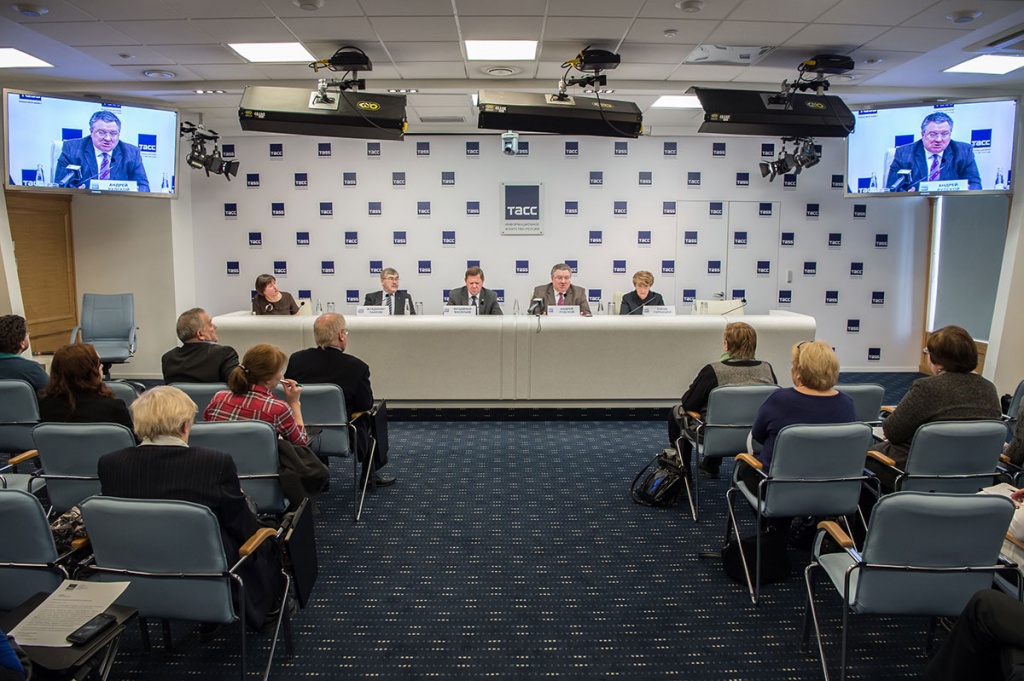 SPbPU Rector A.I. Rudskoy Sharing his Thoughts on Competitiveness of Russian Universities at the Press Conference in TASS