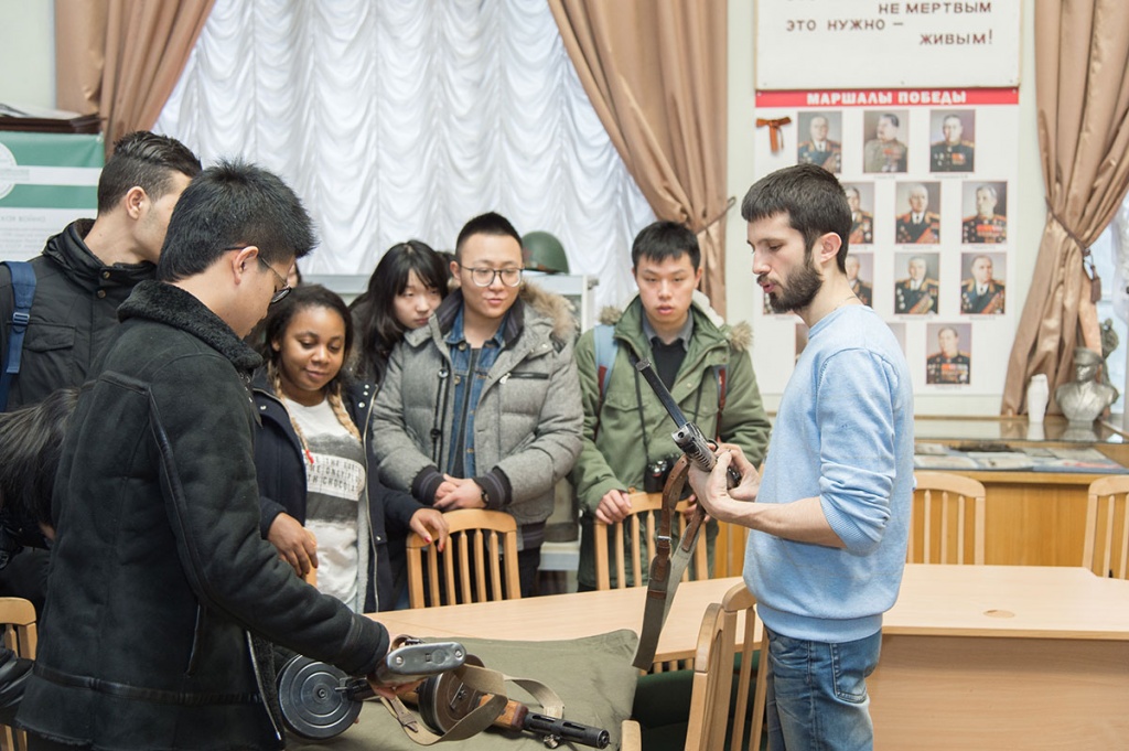 A Guided Tour to SPbPU Military History Museum for Students of the Preparatory Faculty, Institute of International Educational Programs 