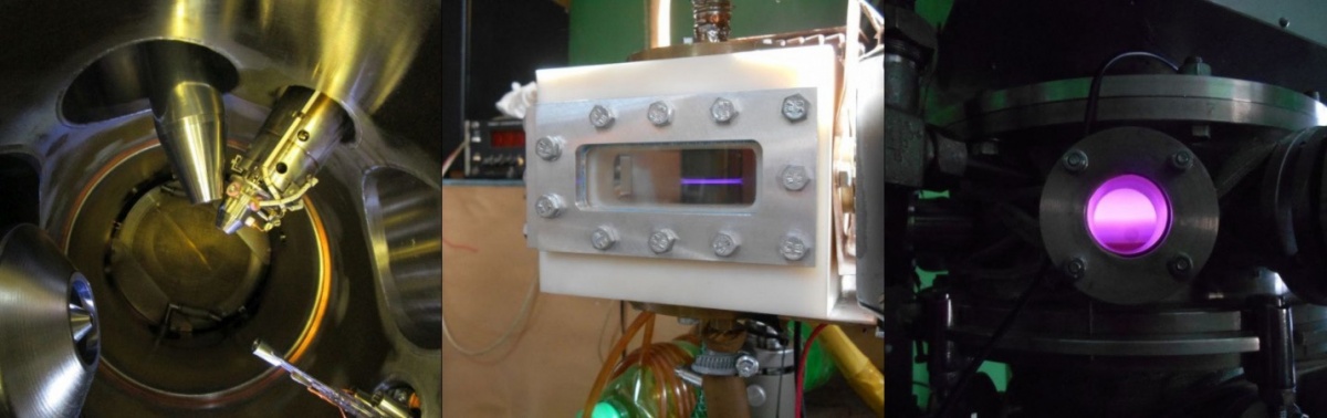 Inside and outside of a low-temperature plasma etching device