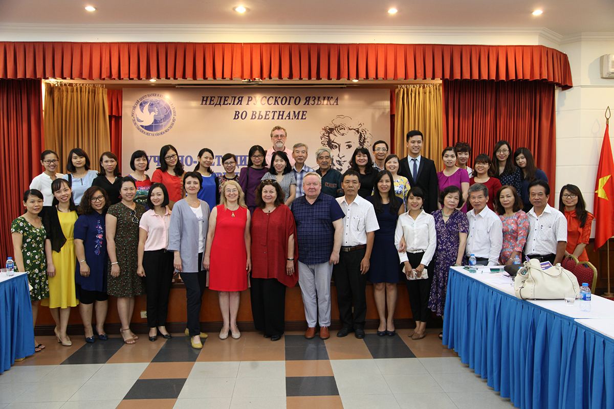Instructors of the Higher School of International Educational Programs took an active part in the Week of the Russian language in Hanoi 