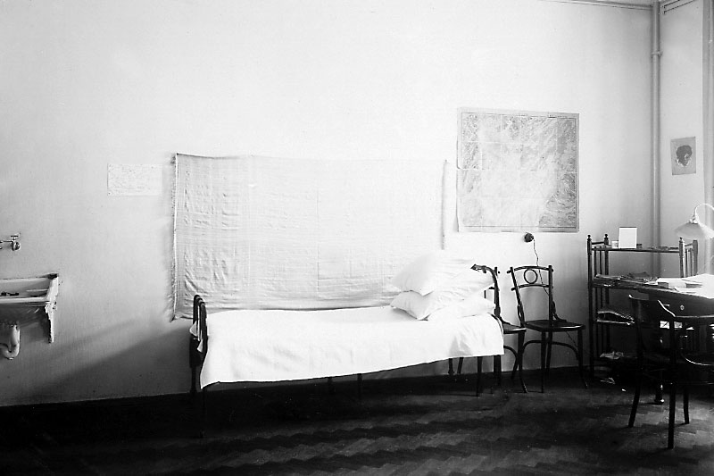 Room in a student residence hall. 1902 