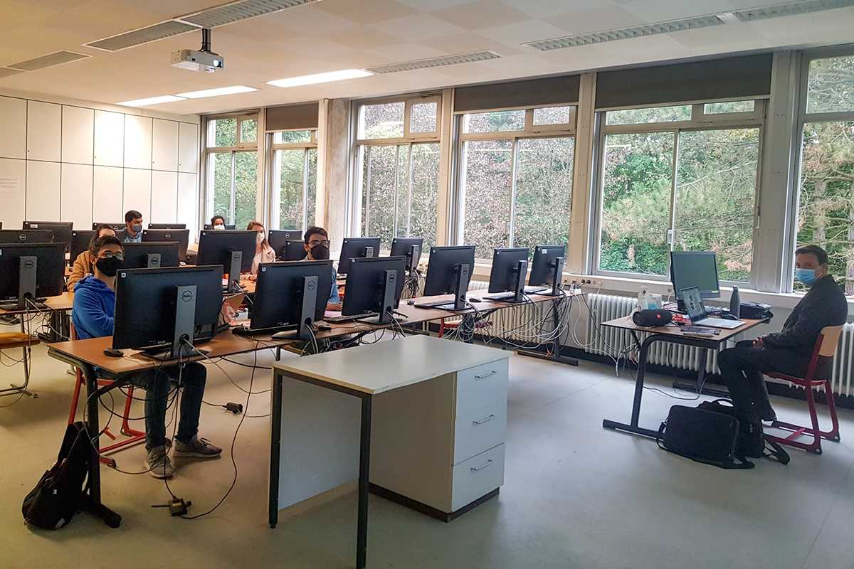In one of the classrooms at the University of Luxembourg 