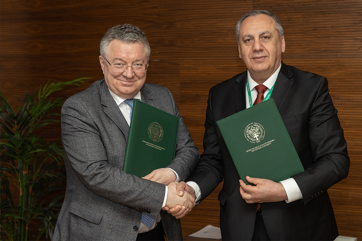 SPbPU Rector Andrei Rudskoi and BRU Rector Mikhail Lustenkov signed a partnership agreement 