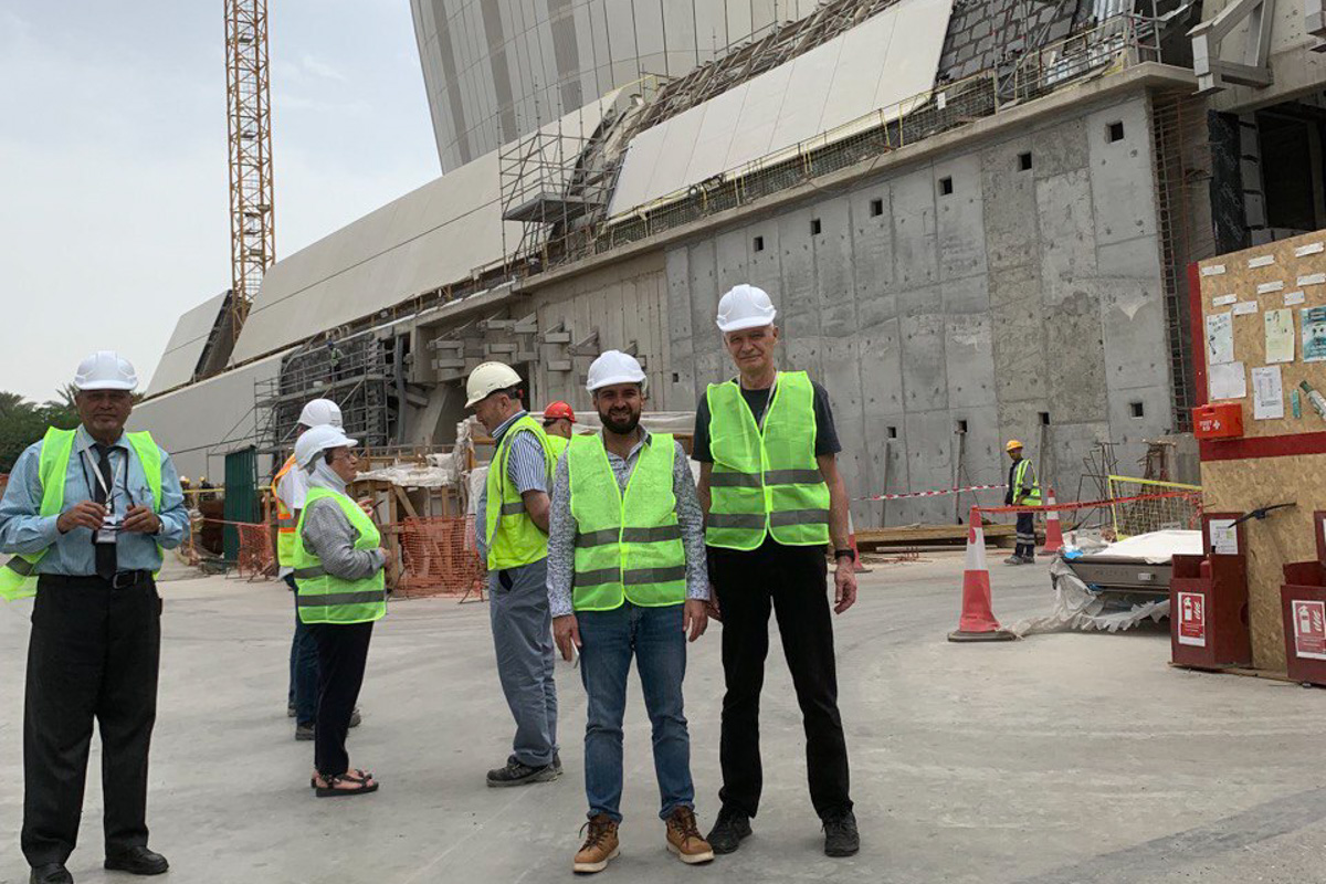 Within the framework of the conference program, the members of the SPbPU delegation visited the construction site of the building of the Central Bank of Iraq