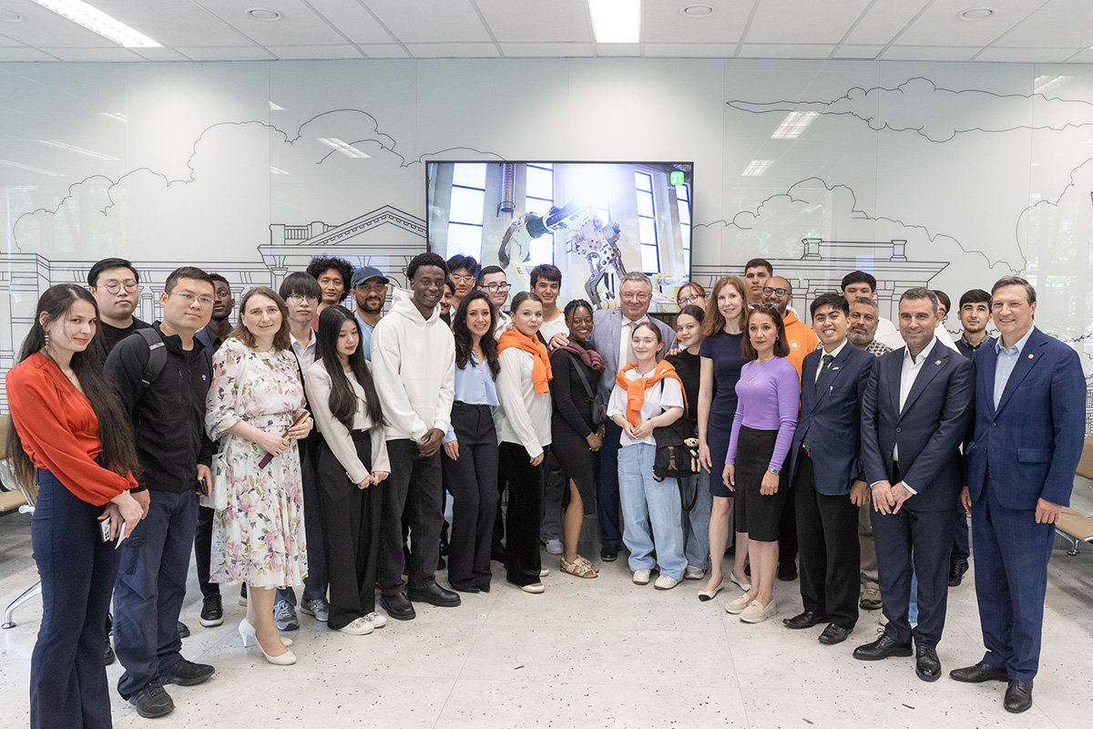 International students are happy about the opening of a modern office