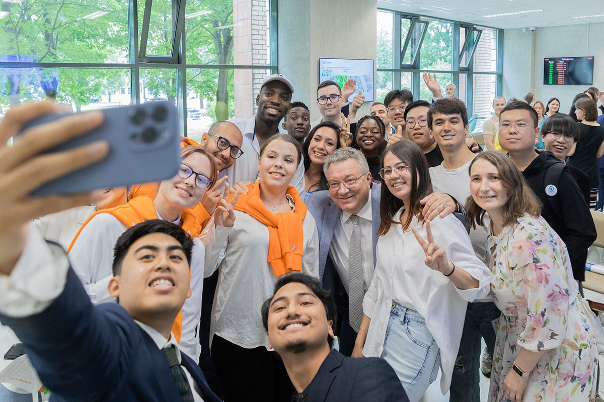 International students are happy about the opening of a modern office