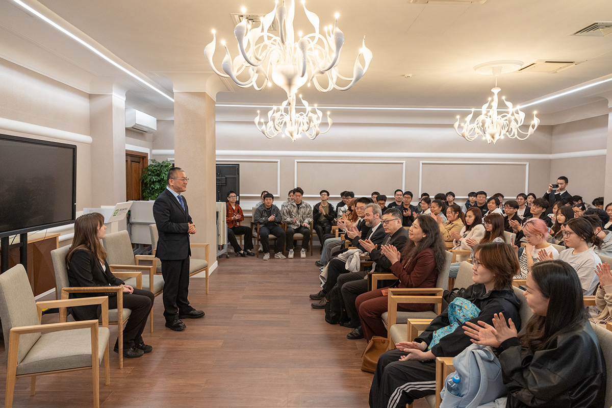 At the meeting with Chinese students of SPbPU At the meeting with Chinese students of SPbPU