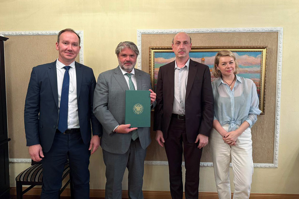 Meeting of the SPbPU delegation at the Russian Embassy in South Africa 