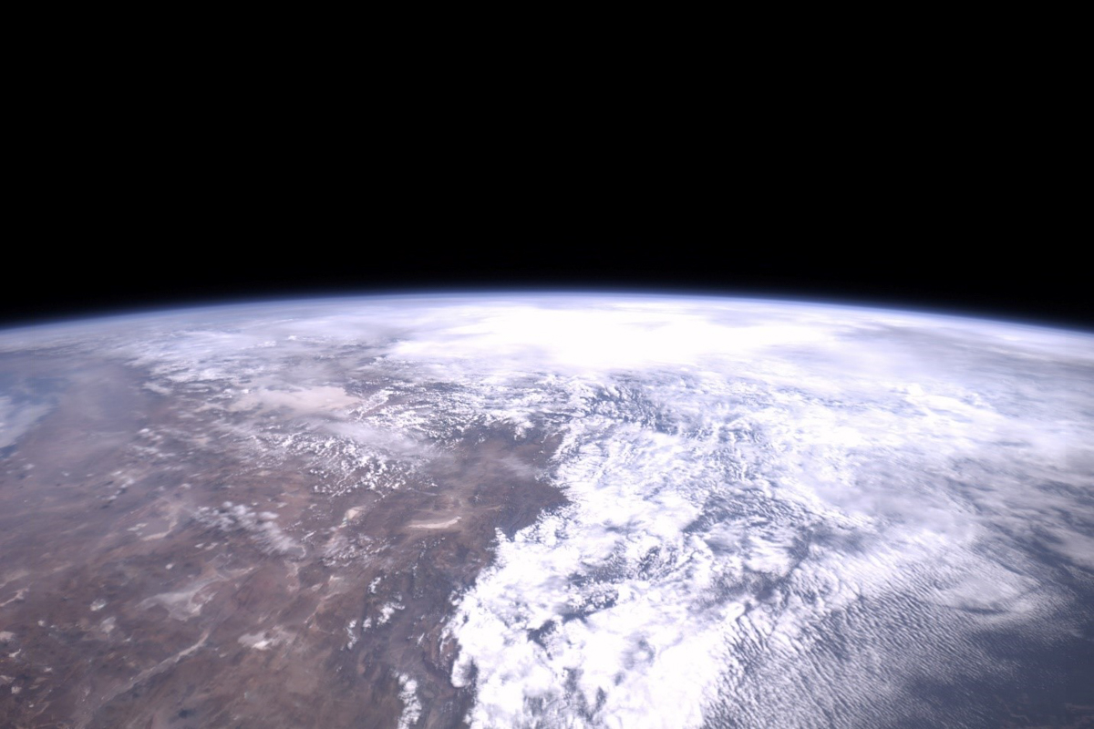 A photo from space taken by an SPbPU nanosatellite. 