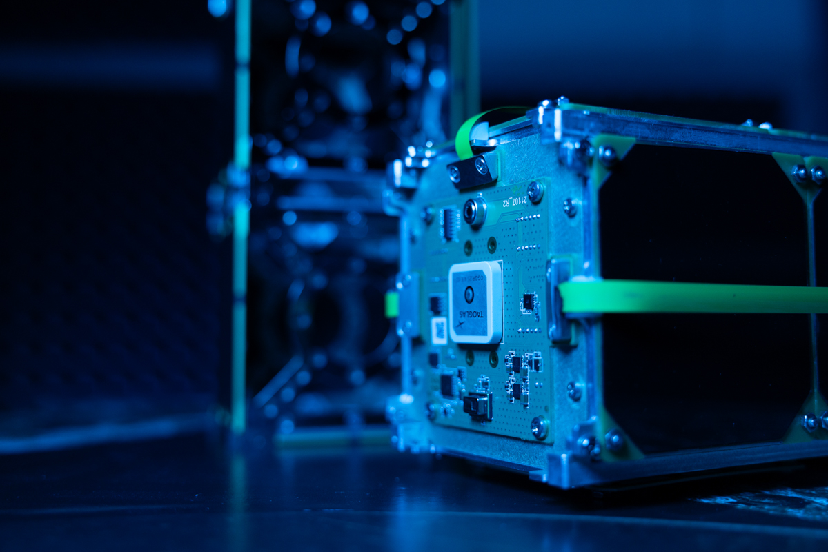 A CubeSat‑format nanosatellite made at SPbPU. 