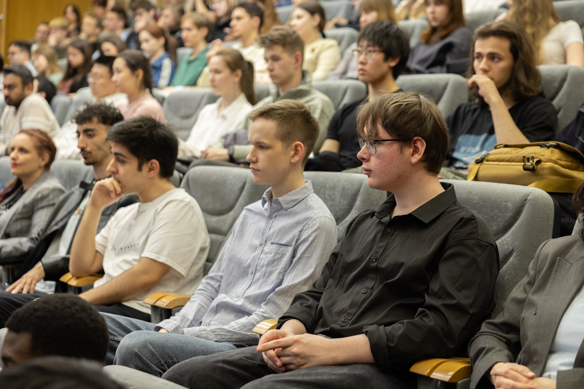 Students in the auditorium