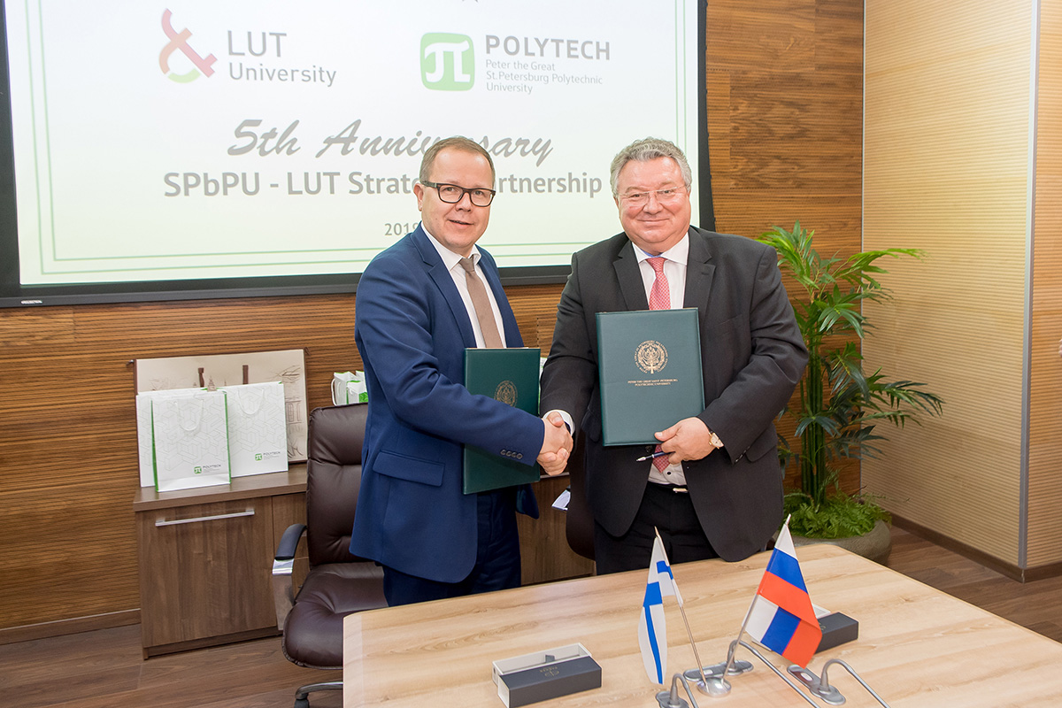 SPbPU and LUT signed a new strategic partnership agreement 