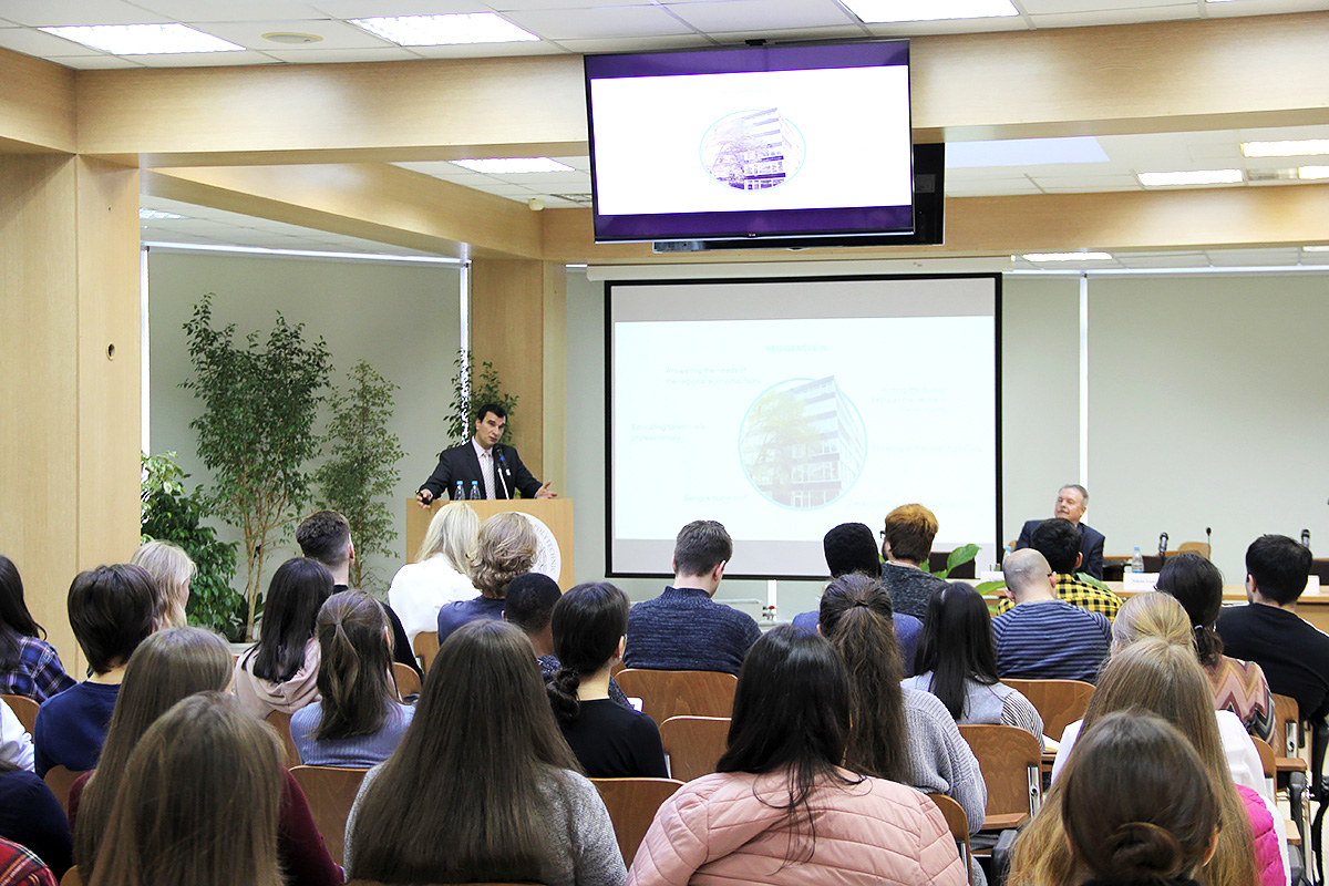 ETHZ Supply Chain Management and Operations Management Professor Naufel Schikrow gave a lecture for students of Polytechnic University