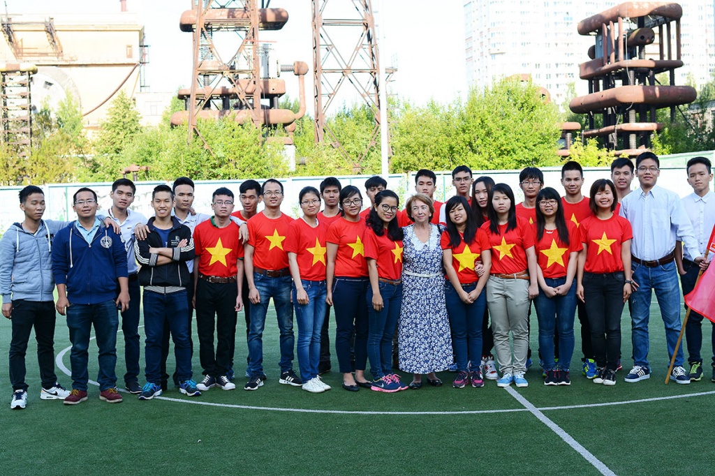 Students celebrated the Independence Day of Vietnam