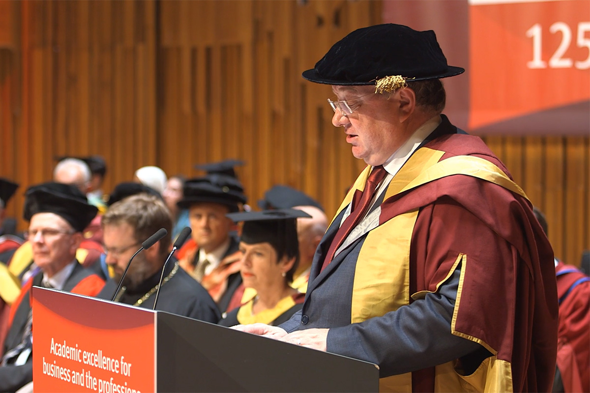 SPbPU Rector Andrei I. Rudskoy became an honorary doctor of the City, University of London