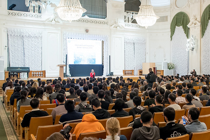 The SPbPU White Hall impressed students of the International Polytechnic Winter School 