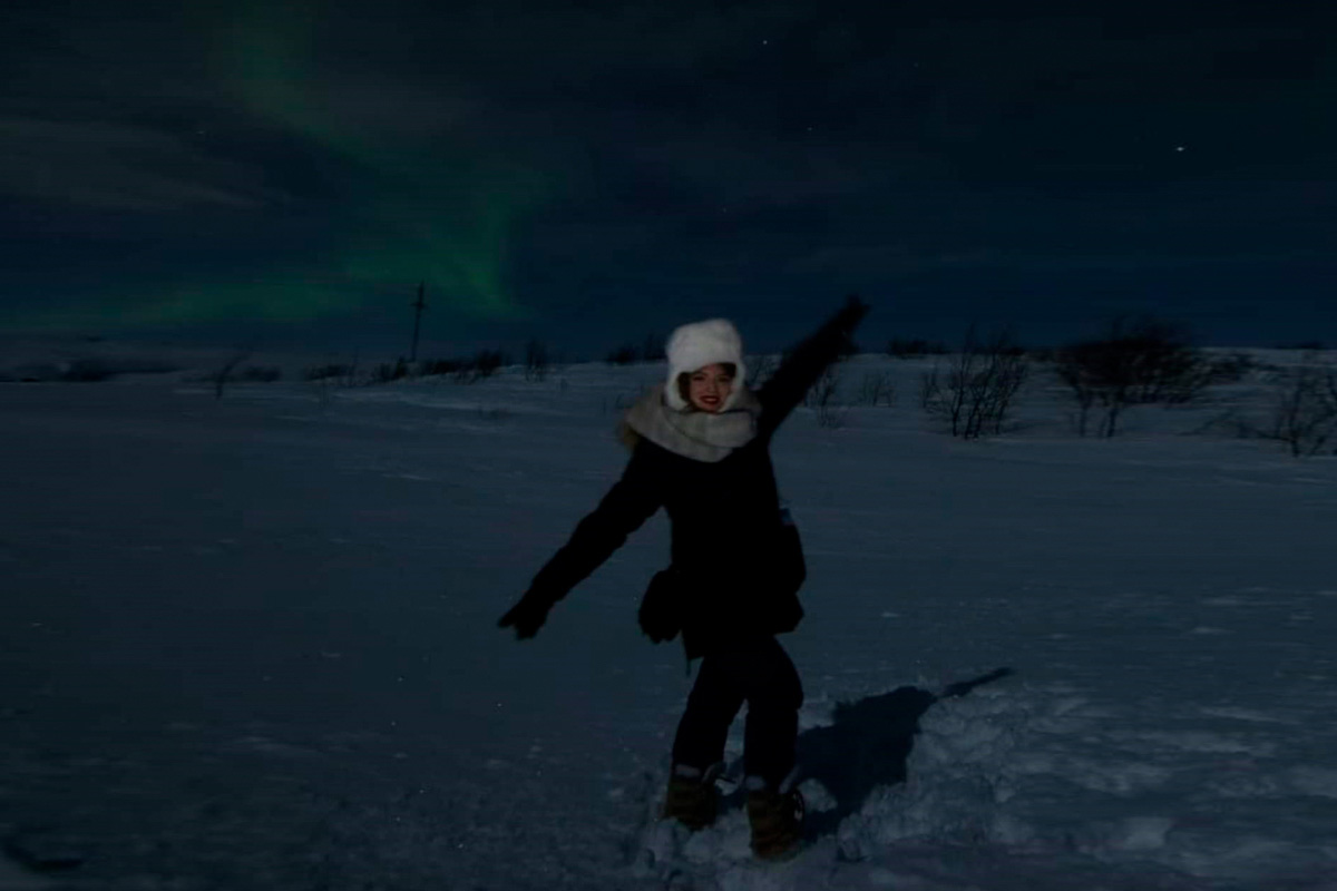 SPbPU international students went to see Northern Lights in Murmansk 