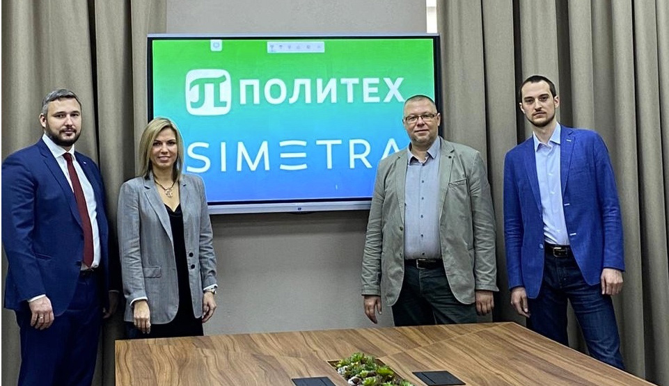 Professor of the Higher Engineering and Economic School of IIME&T Irina Rudskaya, Director General of SIMETRA (A + S Transproject) Vladimir Shvetsov, Rector of SPbPU Andrei RUDSKOI and Director General of the Moscow SIMETRA branch, and graduate of Polytechnic University Andrey Prokhorov 