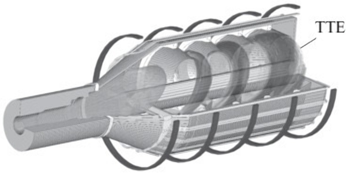 HEB propagation in the collector system: TTE are the three-dimensional trajectories of electrons