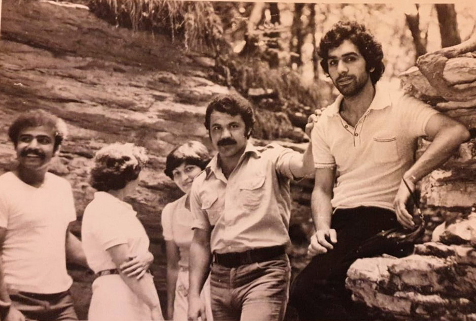 Majdi Sharif Anani with international students from the Polytechnic Institute from Lebanon, Palestine, Cuba, and Afghanistan